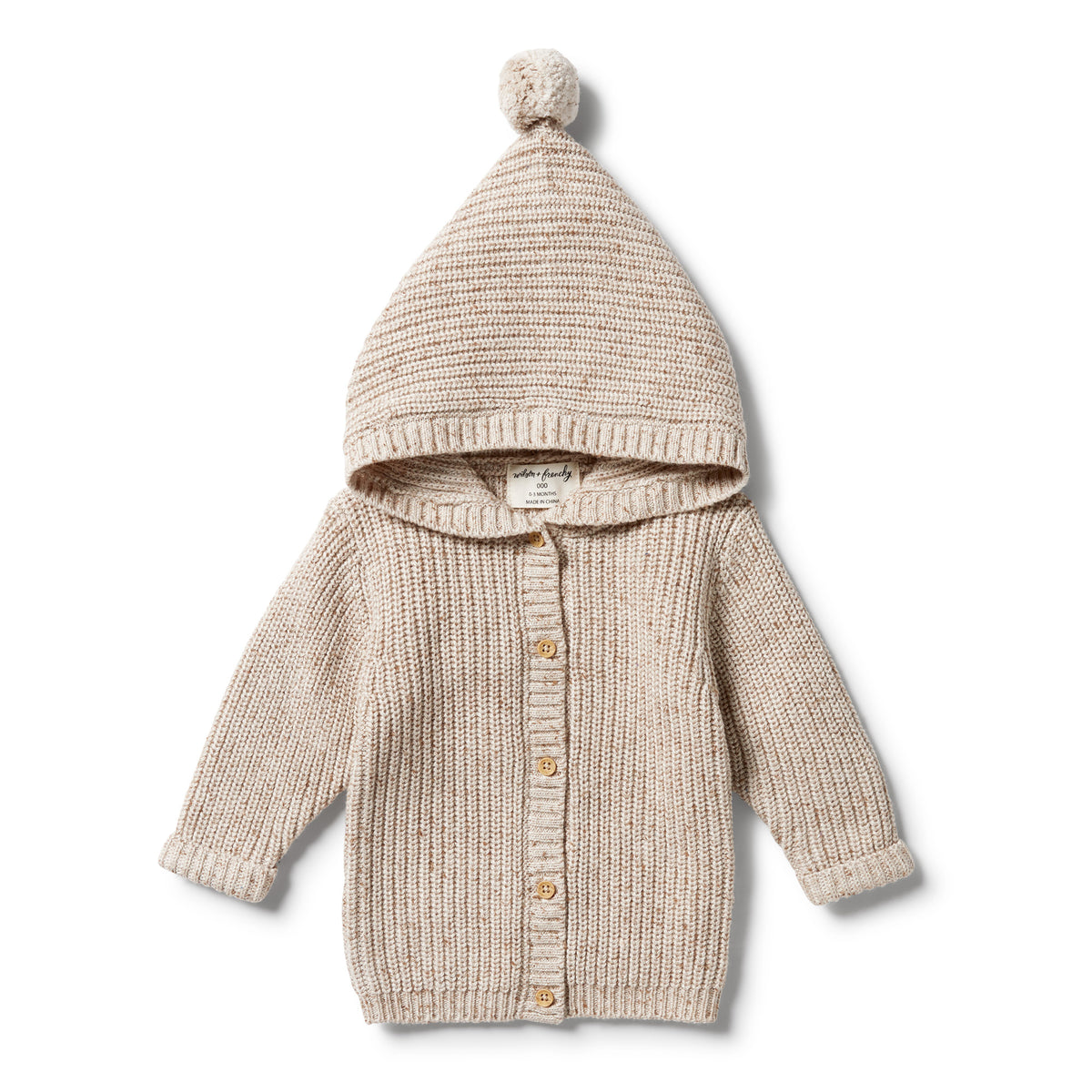 Knitted Jacket - Oatmeal Fleck– tiny buttons