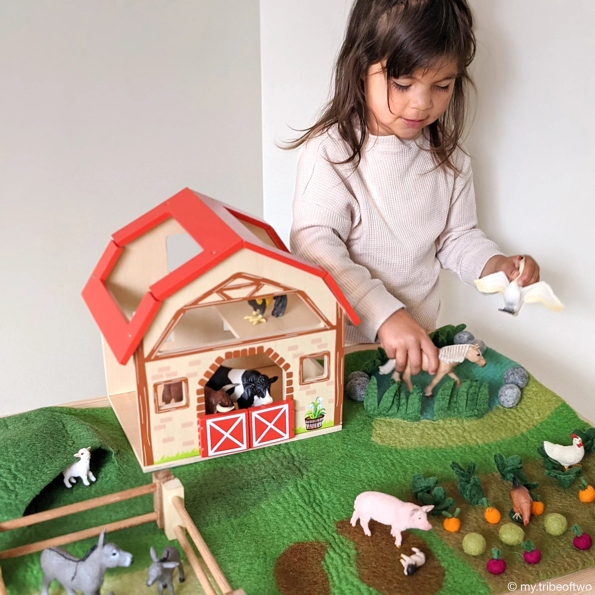 Large Farm Play Mat Playscape– tiny buttons
